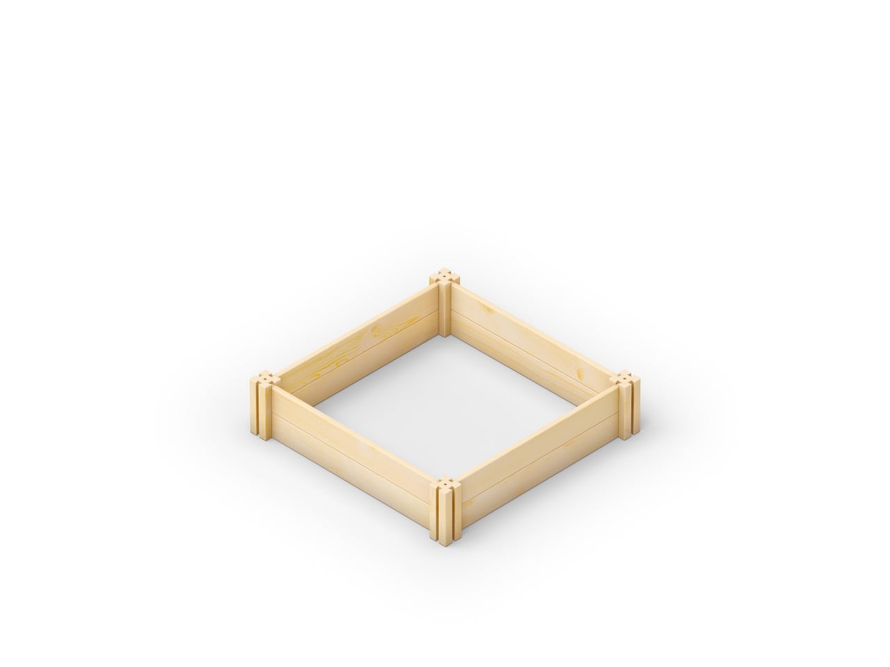 Upyard Hochbeet Puzzle Modular Holz 85 x 85 cm natur hell