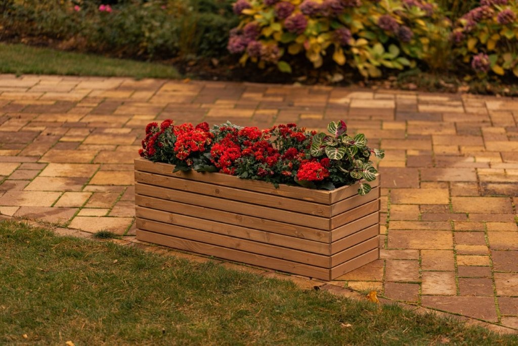 Upyard Hochbeet ProPlanter Double Holz 67 x 36,5 cm natur Bild 2
