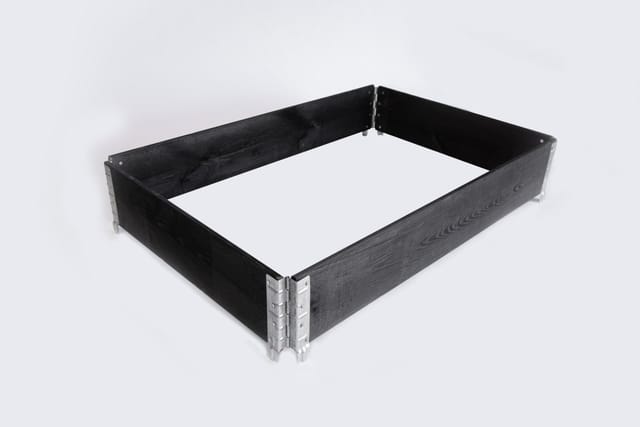 Upyard Beetrahmen Holz 80 x 60 cm schwarz