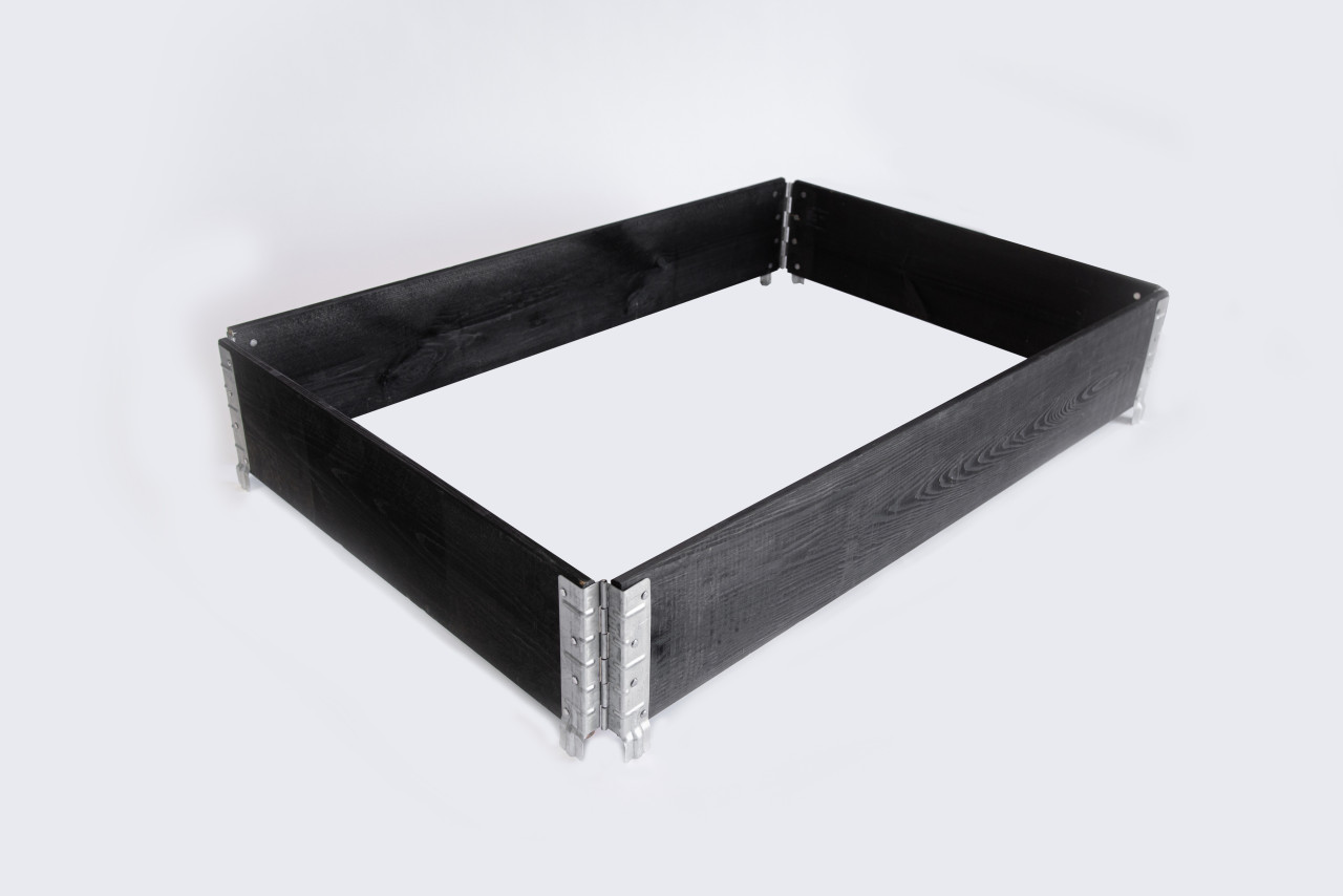 Upyard Beetrahmen Holz 120 x 80 cm schwarz