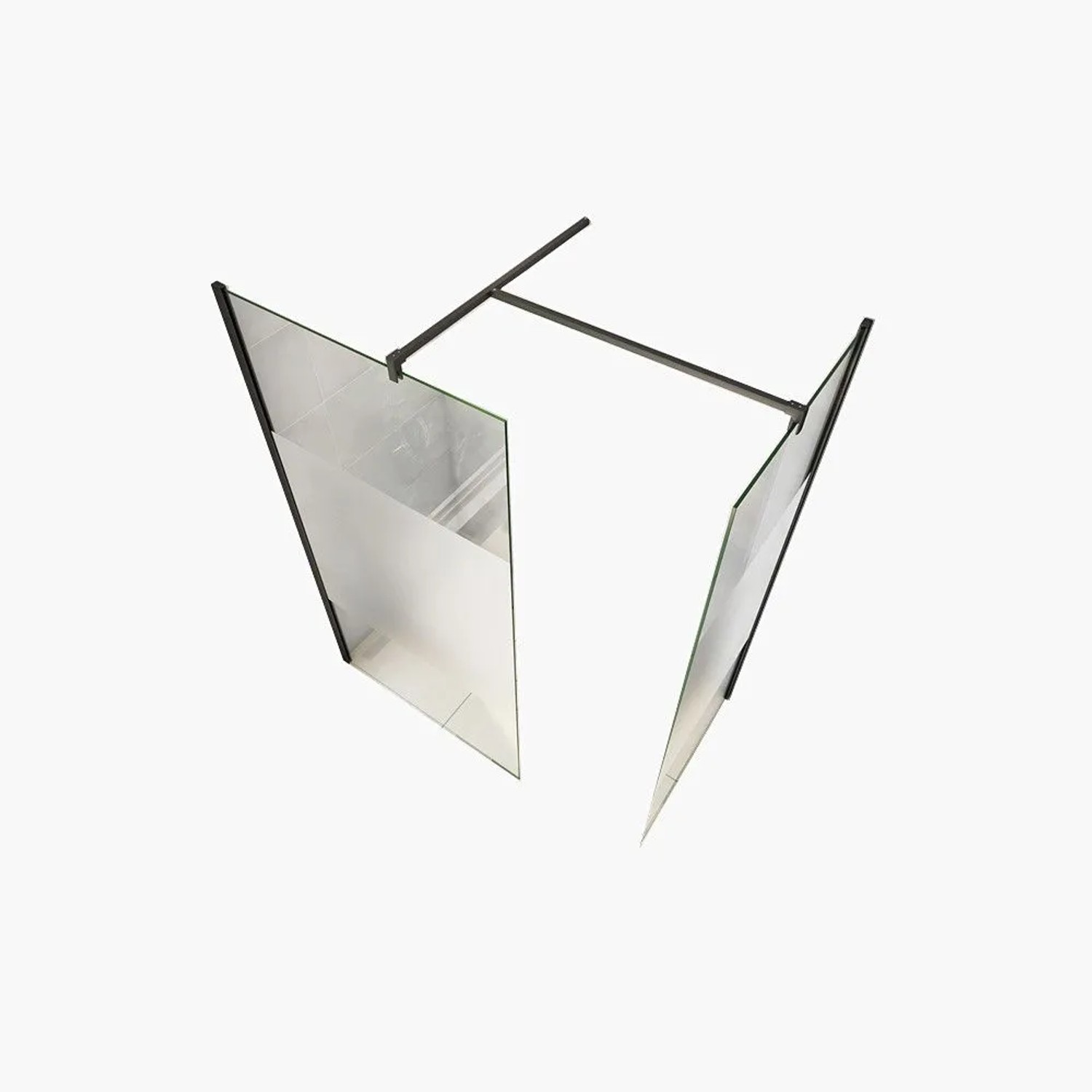 Duschparadies Walk-in Glas Duschkabine 85 x 70 x 200cm Duschwand 8mm Nano Glas Seitenwand Mit 90cm Stabilierungsstange