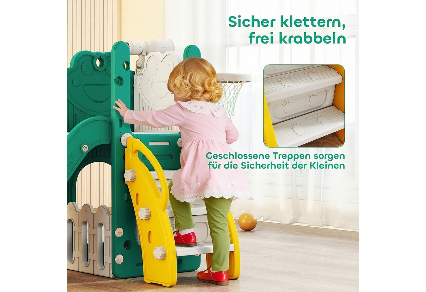 AIYAPLAY Kinderrutsche Kunststoff 178L x 70B x 86H cm Bild 3