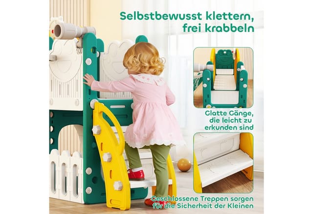 AIYAPLAY Kinderrutsche Kunststoff 176L x 150B x 94H cm