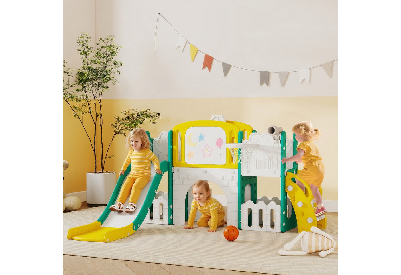 AIYAPLAY Kinderrutsche Kunststoff 176L x 150B x 94H cm Bild 4