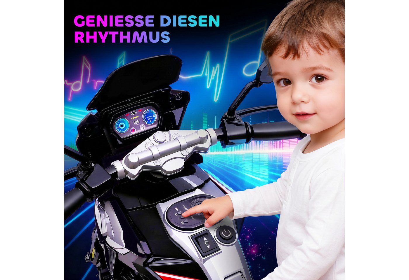 AIYAPLAY Elektromotorrad Kunststoff 85,5L x 44,5B x 56H cm Bild 3