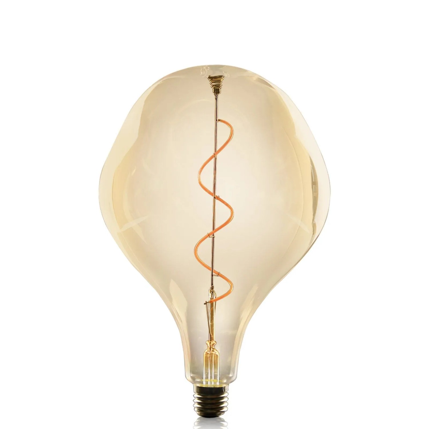 NETTLIFE LED Leuchtmittel aus Glas L27cm Braun