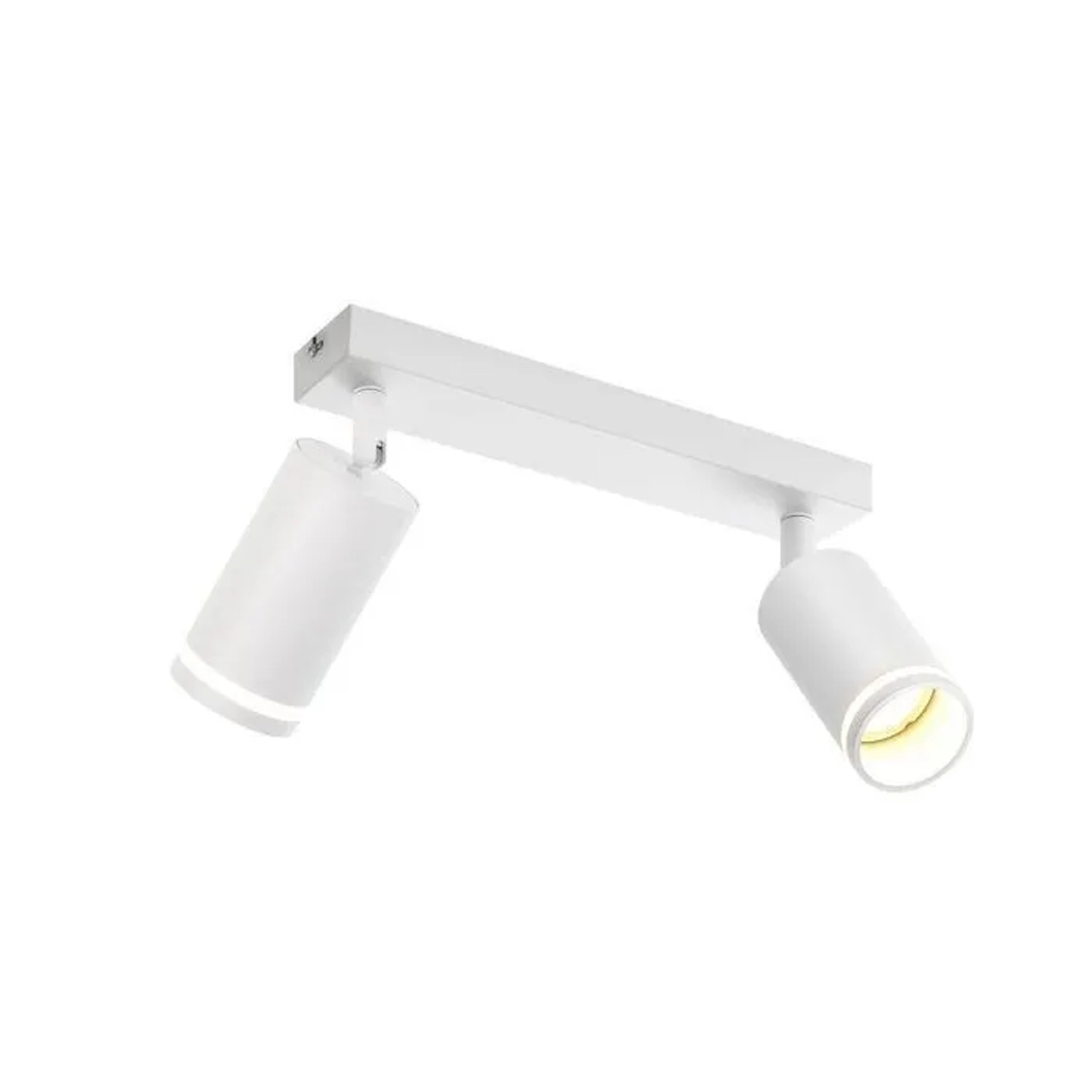 NETTLIFE Deckenstrahler aus Metall L29 Weiß-1 NETTLIFE Deckenstrahler aus Metall L29cm Weiß 2-flammig