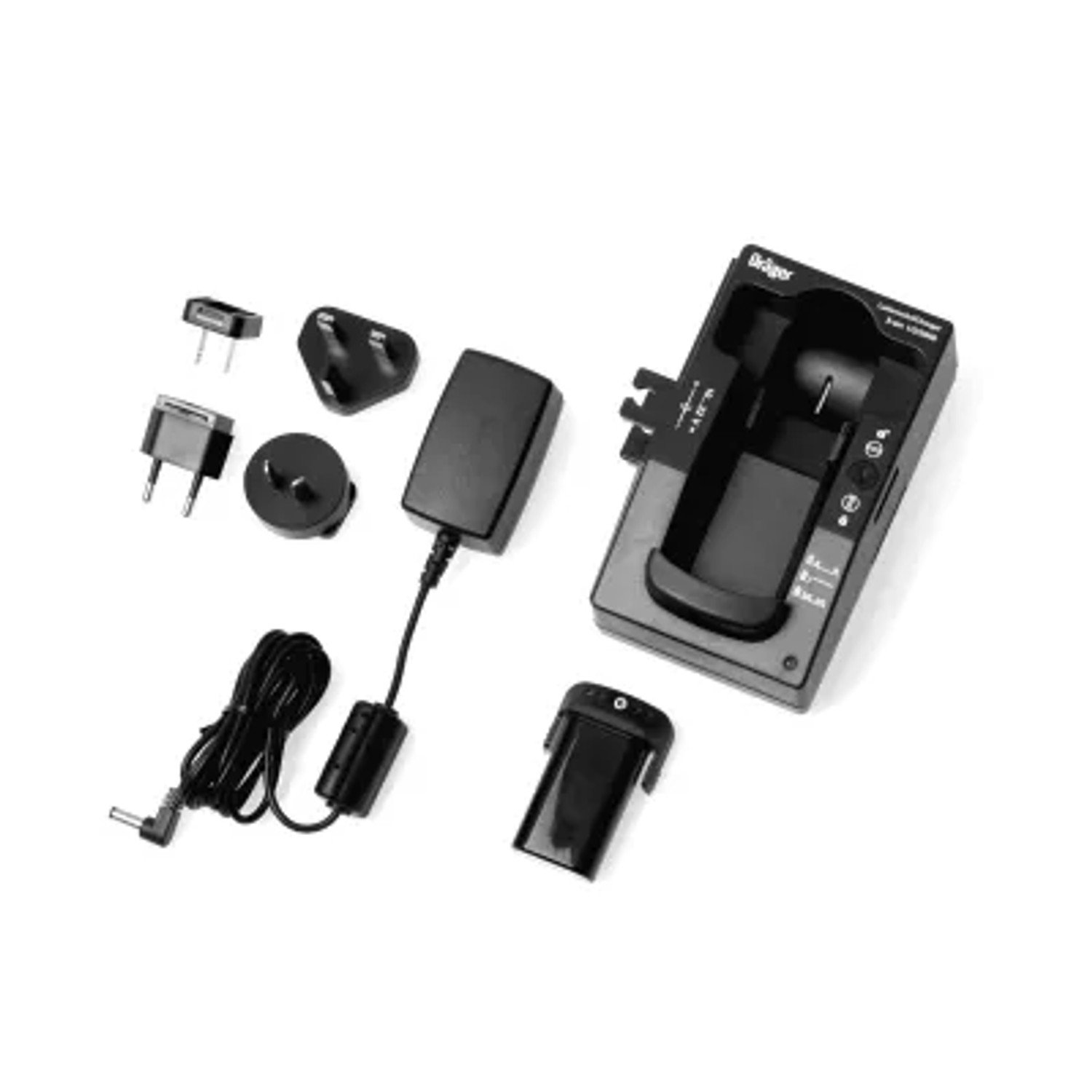 Dräger Akku und Ladetechnik Set für X-am 2x00/5x00 Schwarz
