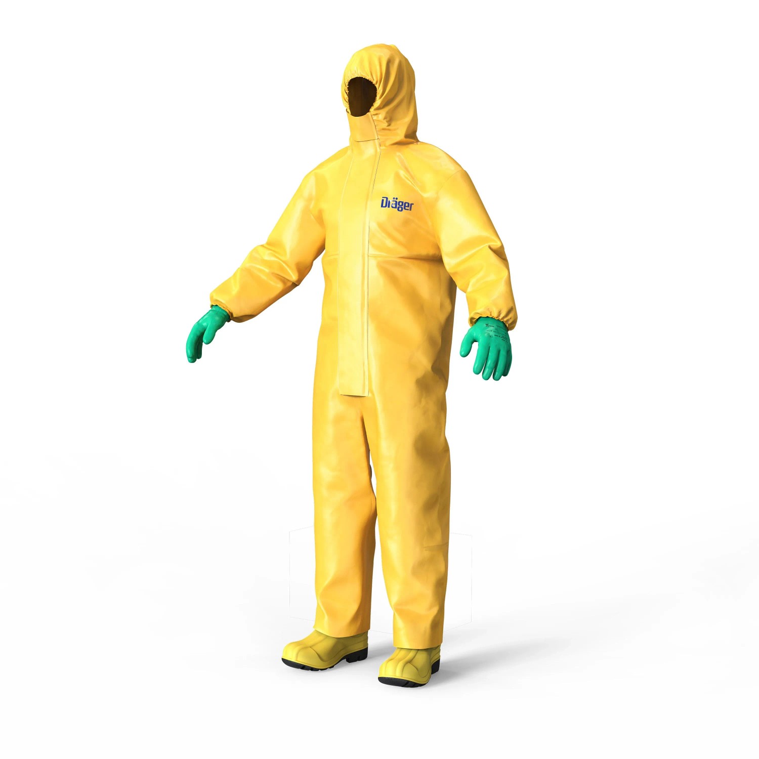 Dräger Schutzanzug Overall Schutzkleidung Spc 4400 Cpm für Laborarbeiten und Lackierarbeiten Gelb