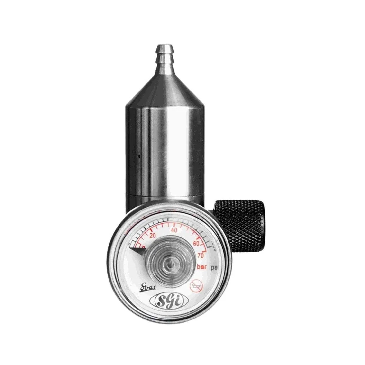 Dräger Regulierventil aus Edelstahl Silber
