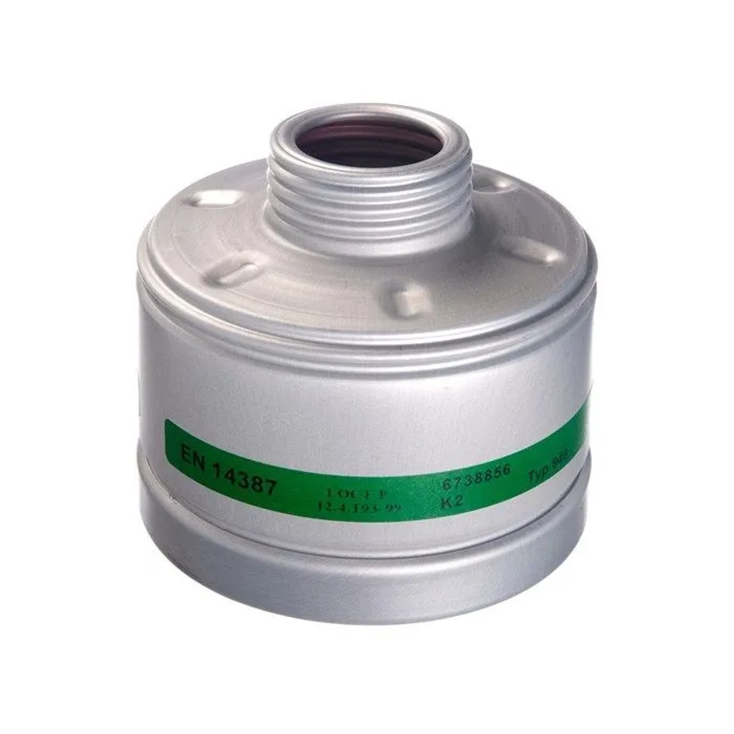 Dräger Gasfilter Gasmasken Filter 940 K2 mit Rd40 Anschluss Silber