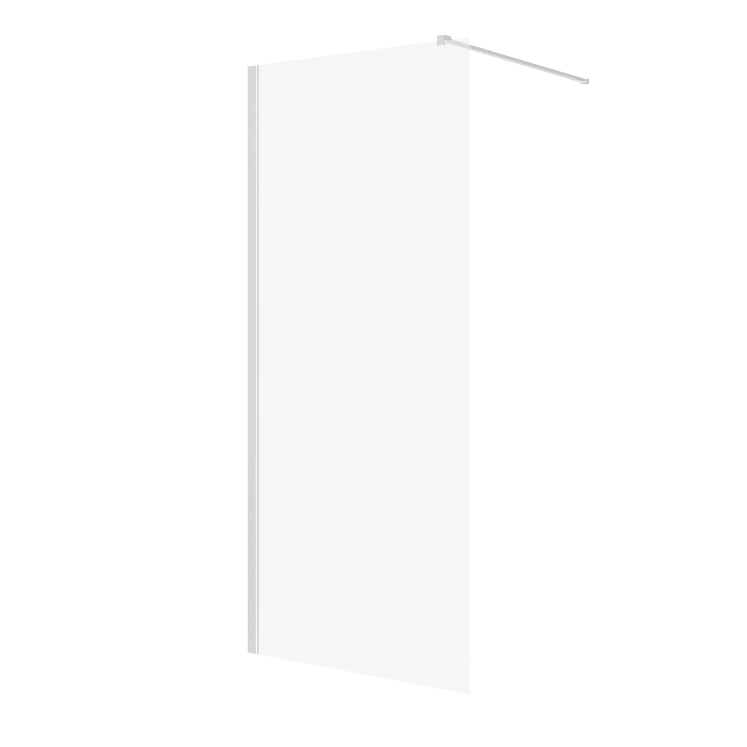 KOLMAN Walk-In Duschwand 100 x 195 Cm 8 Mm Sicherheitsglas Profil Chrom Transparent