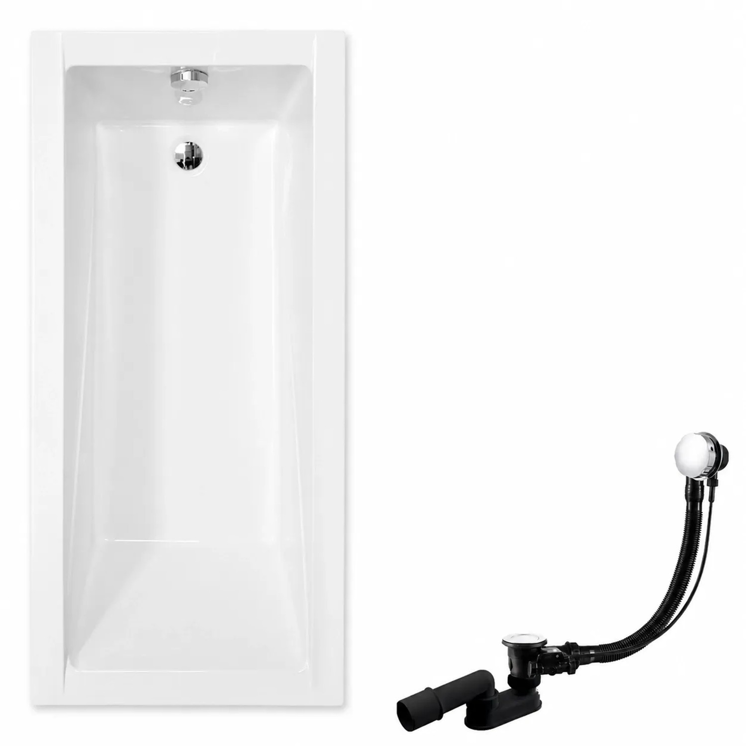 KOLMAN Badewanne Rechteck 150 x 70 Cm Mit Wannenträger Inkl. Ablauf Und Füße