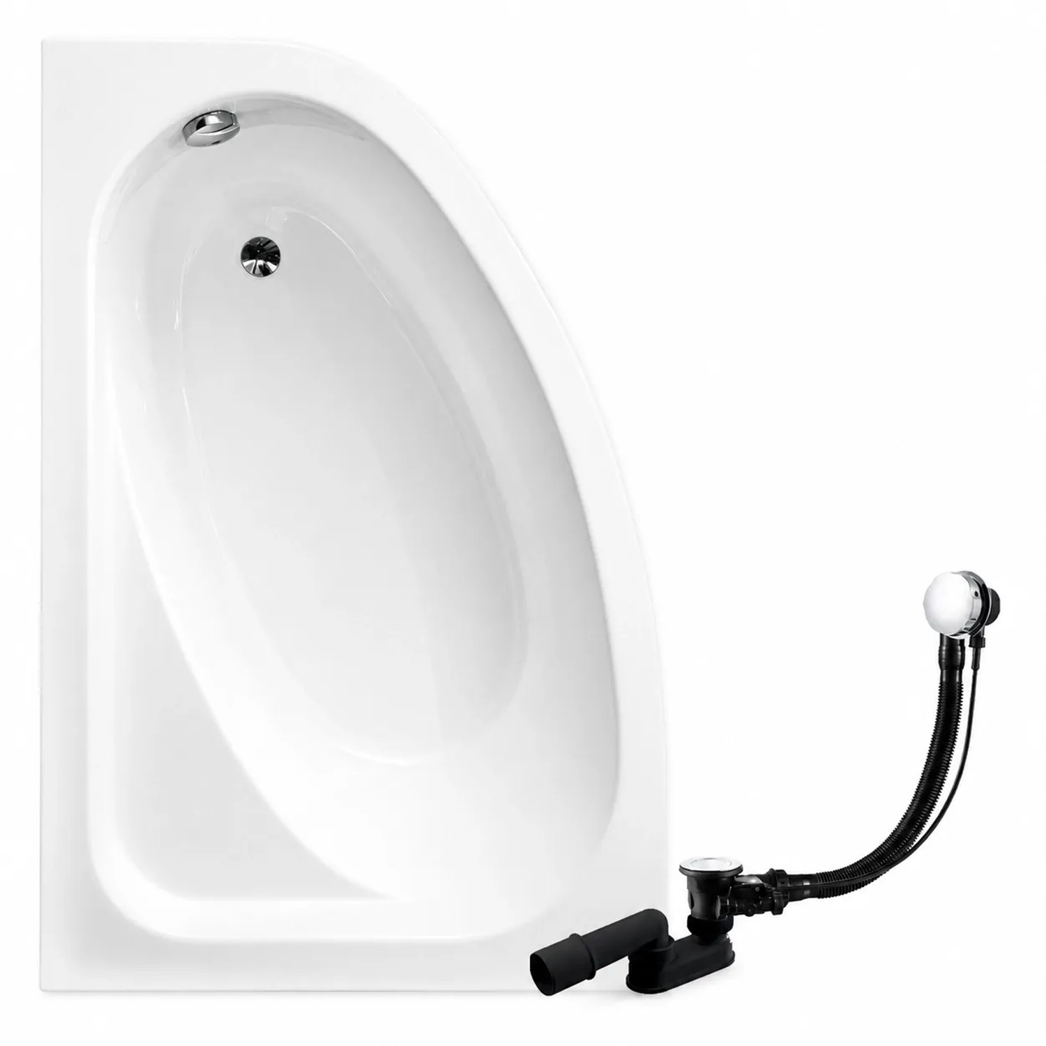 KOLMAN Badewanne Eckwanne 150 x 100 Cm Links Inkl. Ablauf Und Füße
