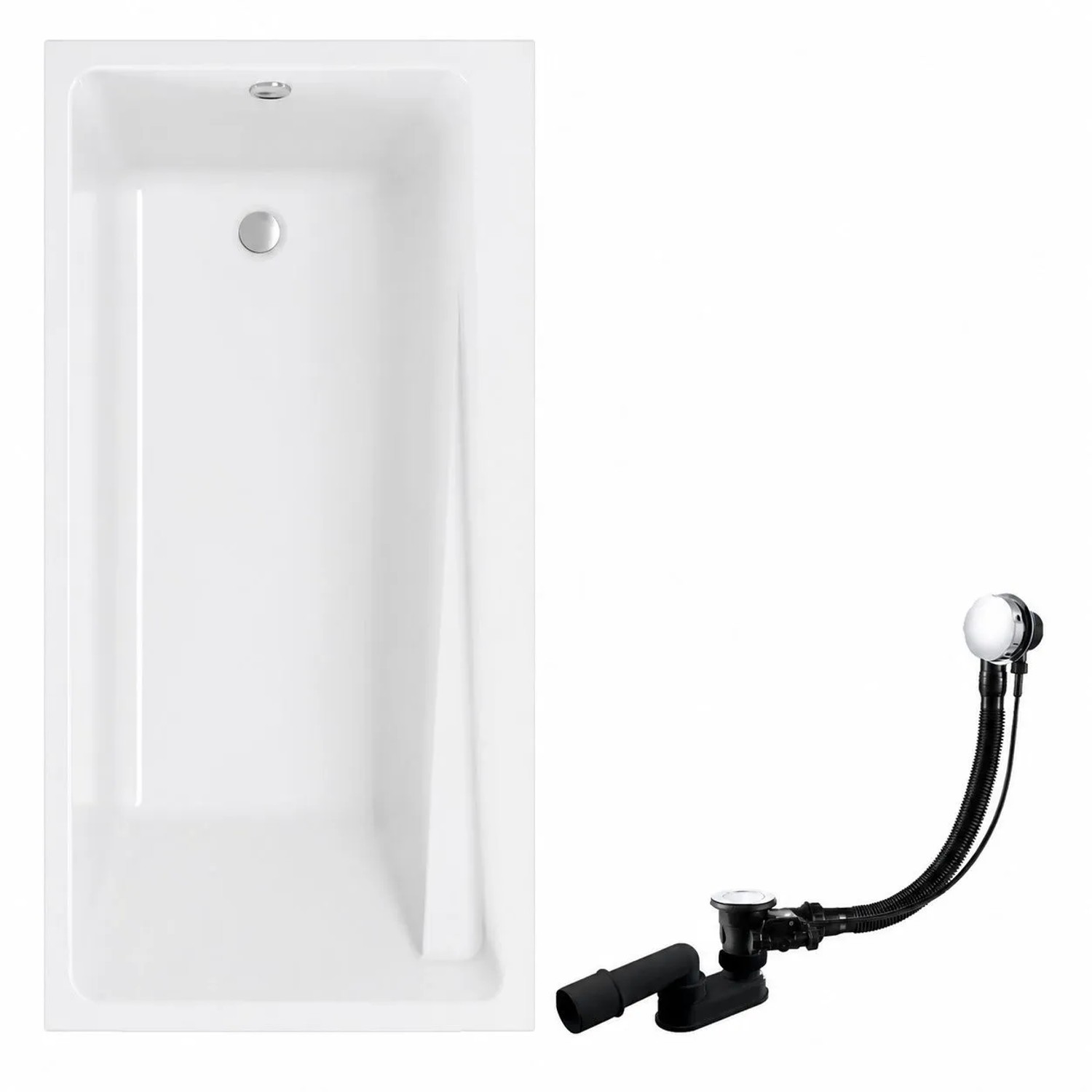 KOLMAN Badewanne Rechteck 170 x 75 Cm Mit Styroporverkleidung Inkl. Ablauf Und Füße