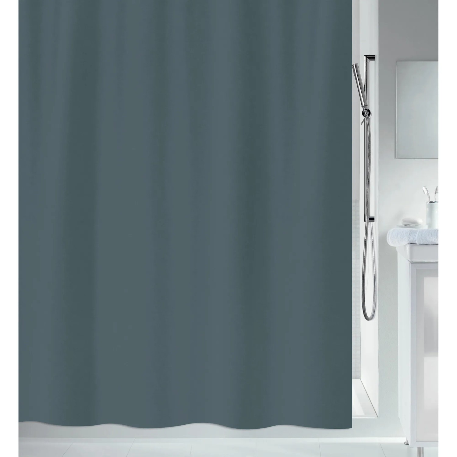 Spirella Duschvorhang Primo 180 cm x 200 cm Anthrazit