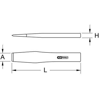KS Tools BRONZEplus Flachmeißel,20mm,150mm
