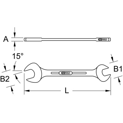 KS Tools BRONZEplus Doppel-Maulschlüssel 30x32 mm