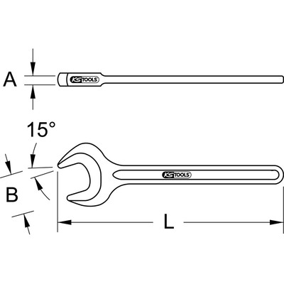 KS Tools BRONZEplus Einmaulschlüssel 32 mm