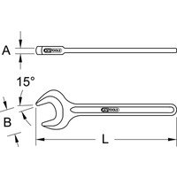 KS Tools BRONZEplus Einmaulschlüssel 32 mm Bild 2