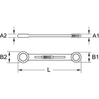 KS Tools BRONZEplus Doppel-Ringschlüssel gerade 22x24 mm Bild 2