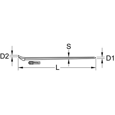 KS Tools EDELSTAHL Nageleisen, 1500 mm SchaftØ 28 mm