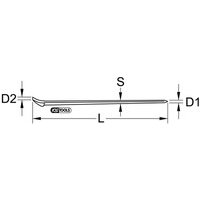 KS Tools EDELSTAHL Nageleisen, 1500 mm SchaftØ 28 mm Bild 2