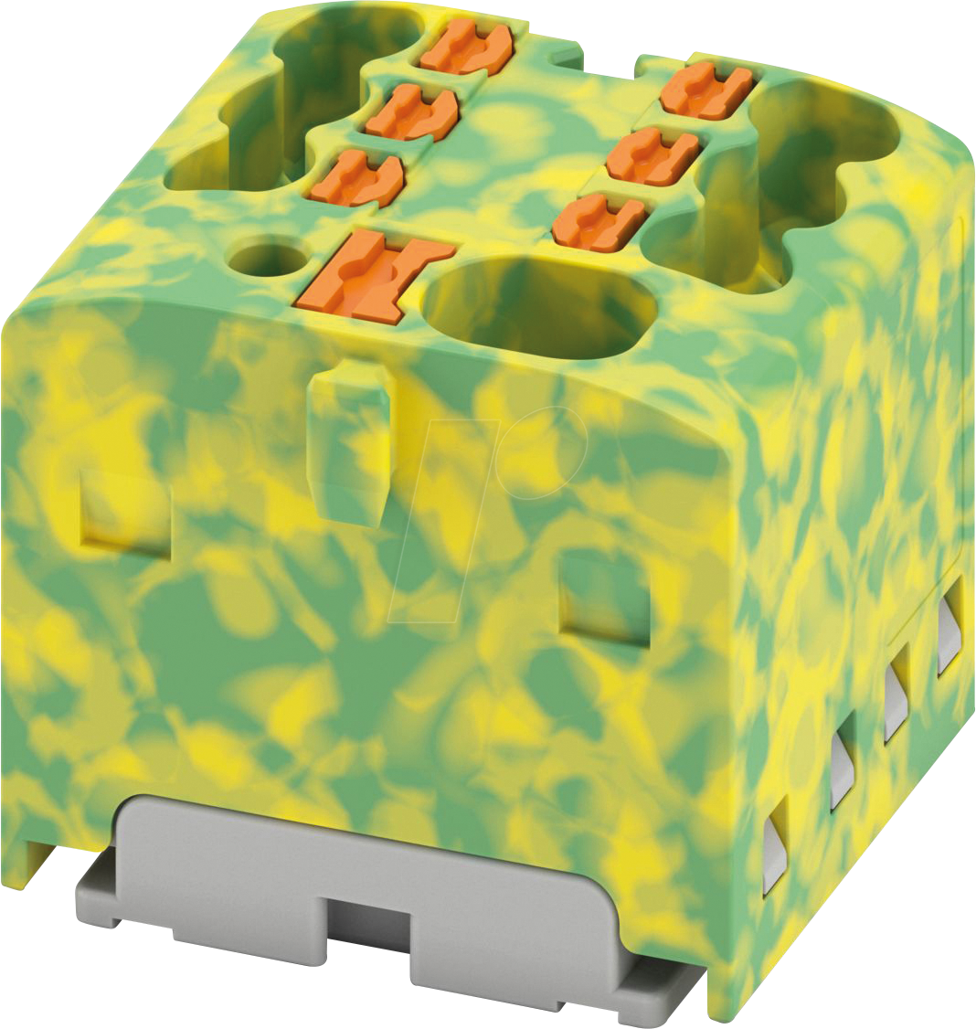 PHOE 1765187 - Verteilerblock PTFIX, 4/6x1,5, grün-gelb