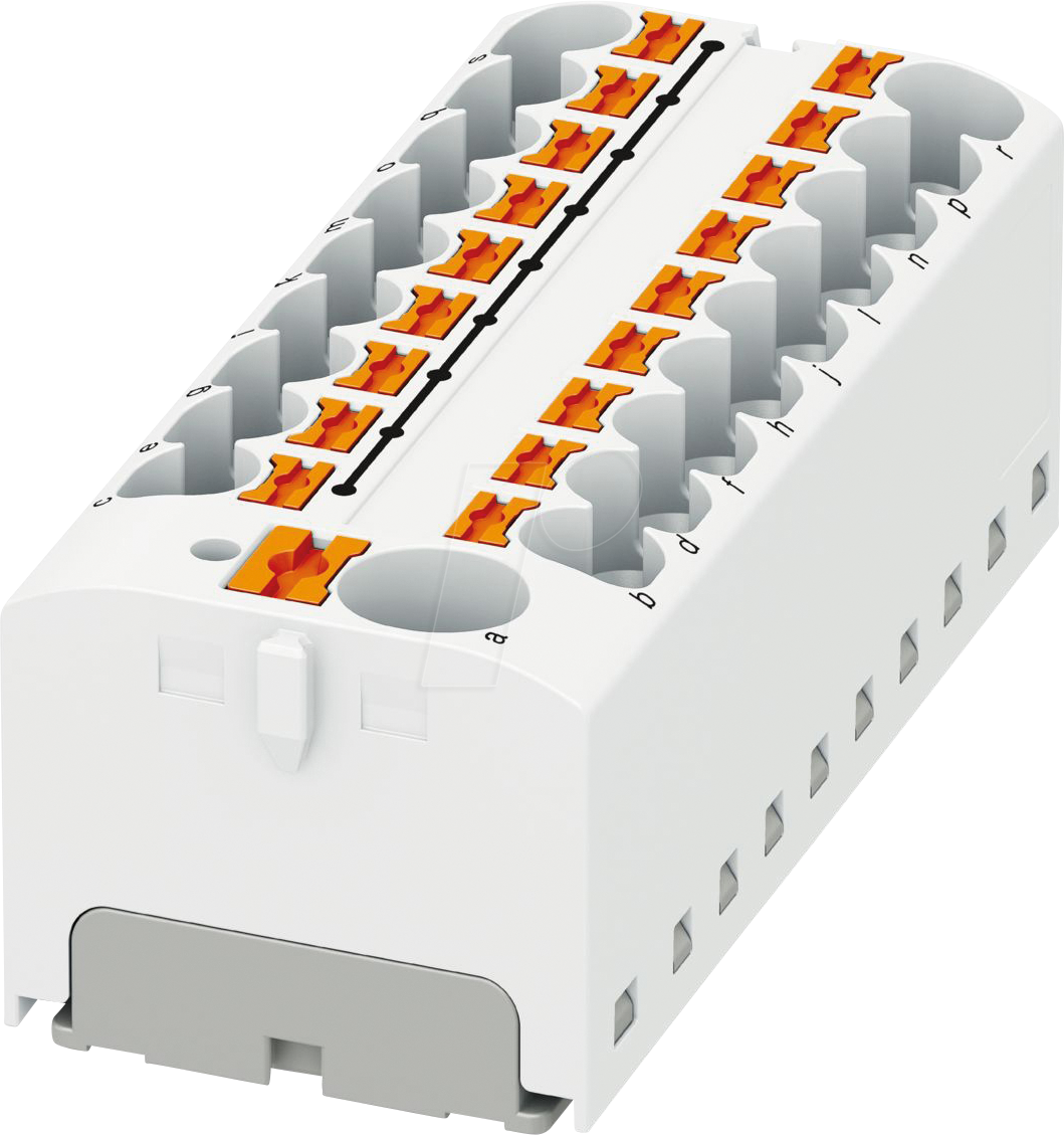 PHOE 3273912 - Verteilerblock PTFIX, 10/18x4, weiß