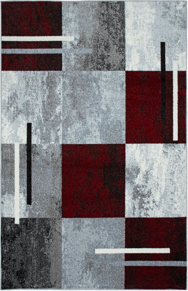 OTTO home Teppich Cube, Karo Muster mit 3D-Design, rechteckig, Höhe: 9 mm, Kasten, geometrisch, Patchwork, Wohnzimmer, Schlafzimmer Bild 2