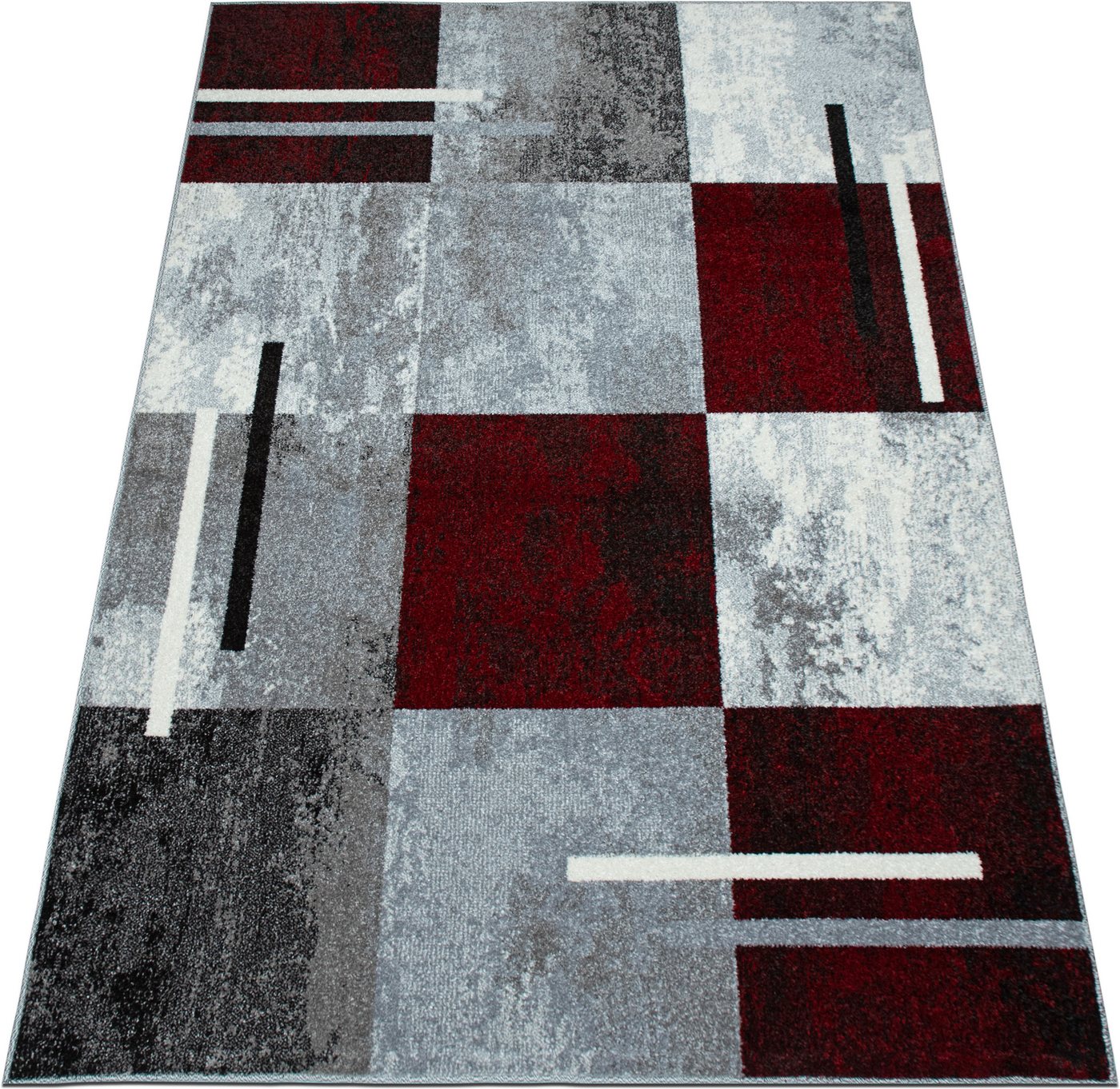 OTTO home Teppich Cube, Karo Muster mit 3D-Design, rechteckig, Höhe: 9 mm, Kasten, geometrisch, Patchwork, Wohnzimmer, Schlafzimmer Bild 5
