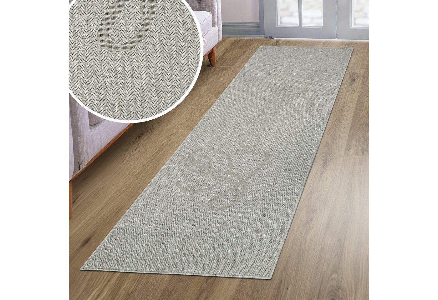 OTTO home Läufer Lieblingsplatz, mit Schriftzug, In- und Outdoor geeignet, rechteckig, Höhe: 5 mm, Wetterfest, UV-beständig, Küchenläufer, Camping, Balkon Bild 5
