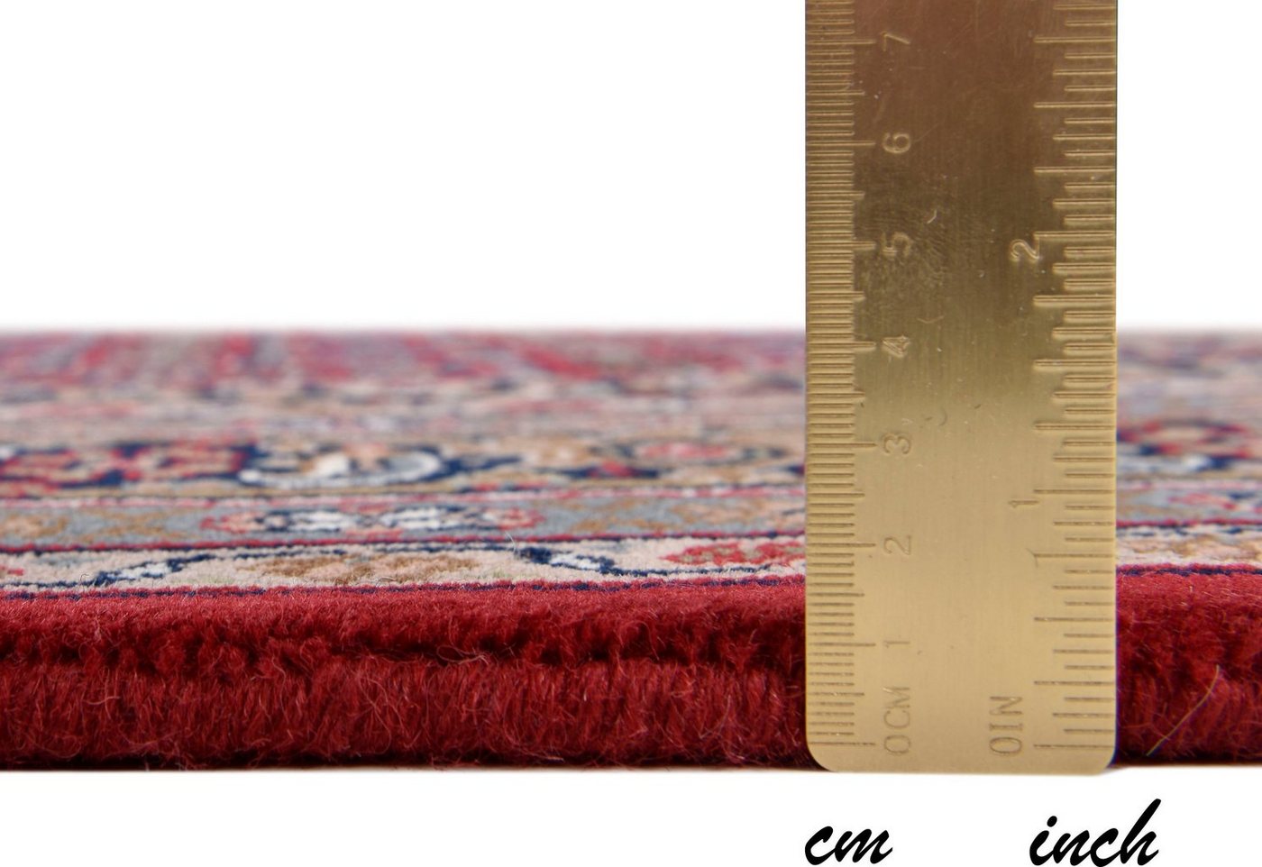 THEKO Orientteppich Benares Bidjar, handgeknüpft, rechteckig, Höhe: 12 mm, reine Wolle, mit Fransen, auch als Läufer, Wohnzimmer
