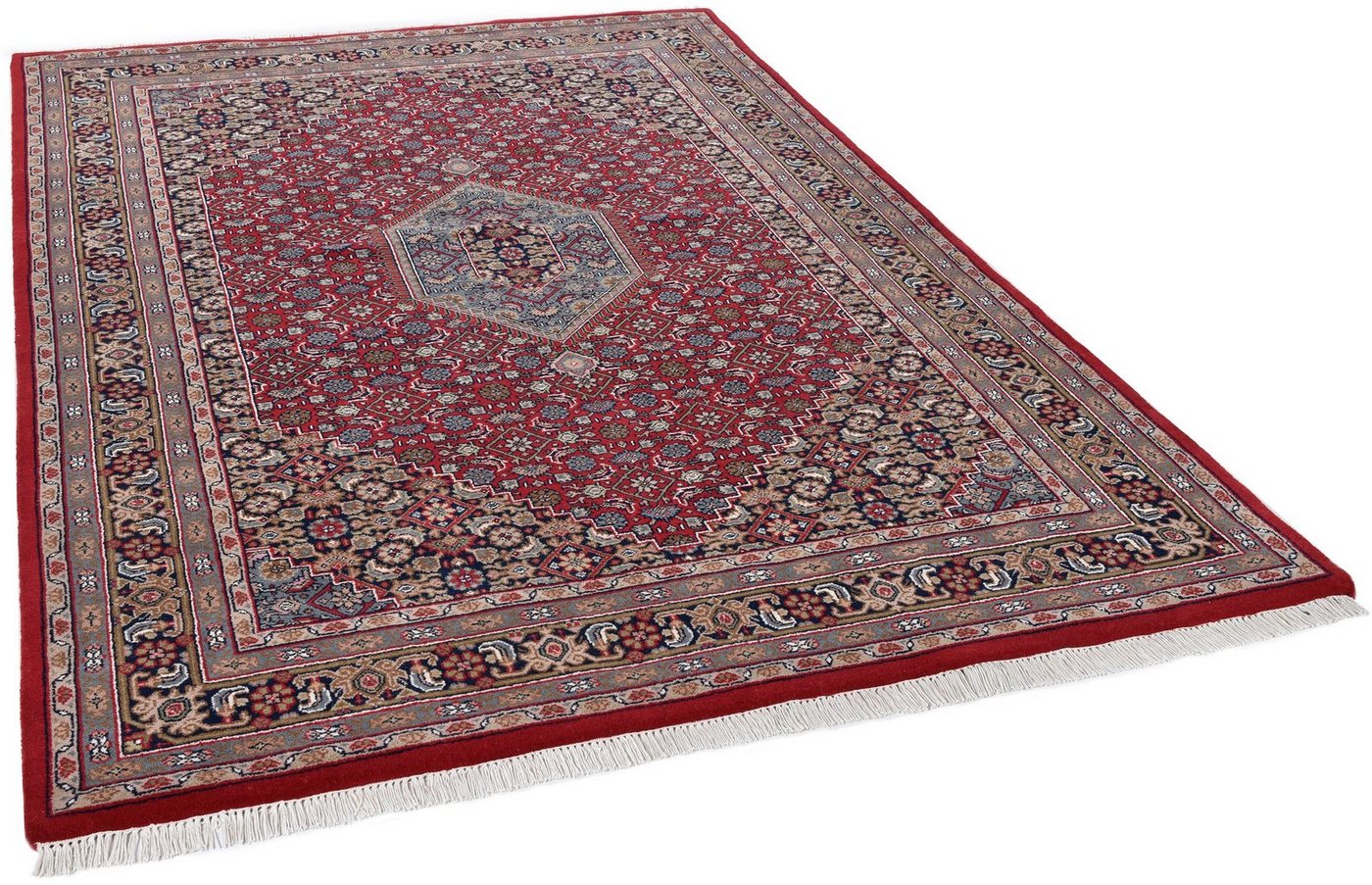 THEKO Orientteppich Benares Bidjar, handgekn üpft, rechteckig, Höhe: 12 mm, reine Wolle, mit Fransen, auch als Läufer, Wohnzimmer Bild 3
