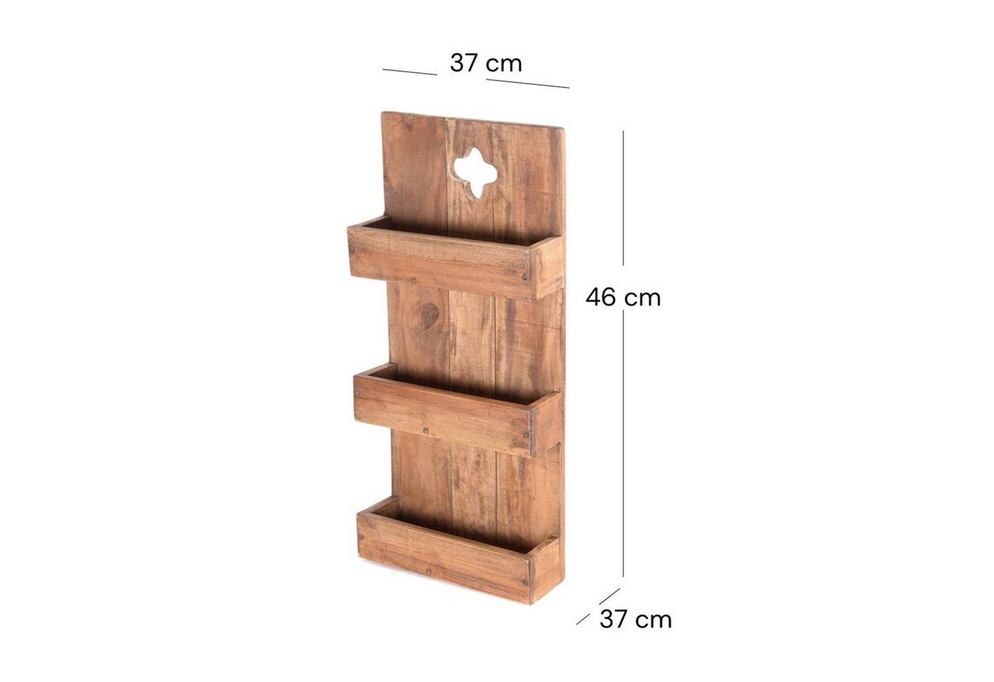 DESIGN DELIGHTS Wandregal WANDREGAL "DAYA", Massivholz, 65 cm, Holzregal mit Ablage Bild 2