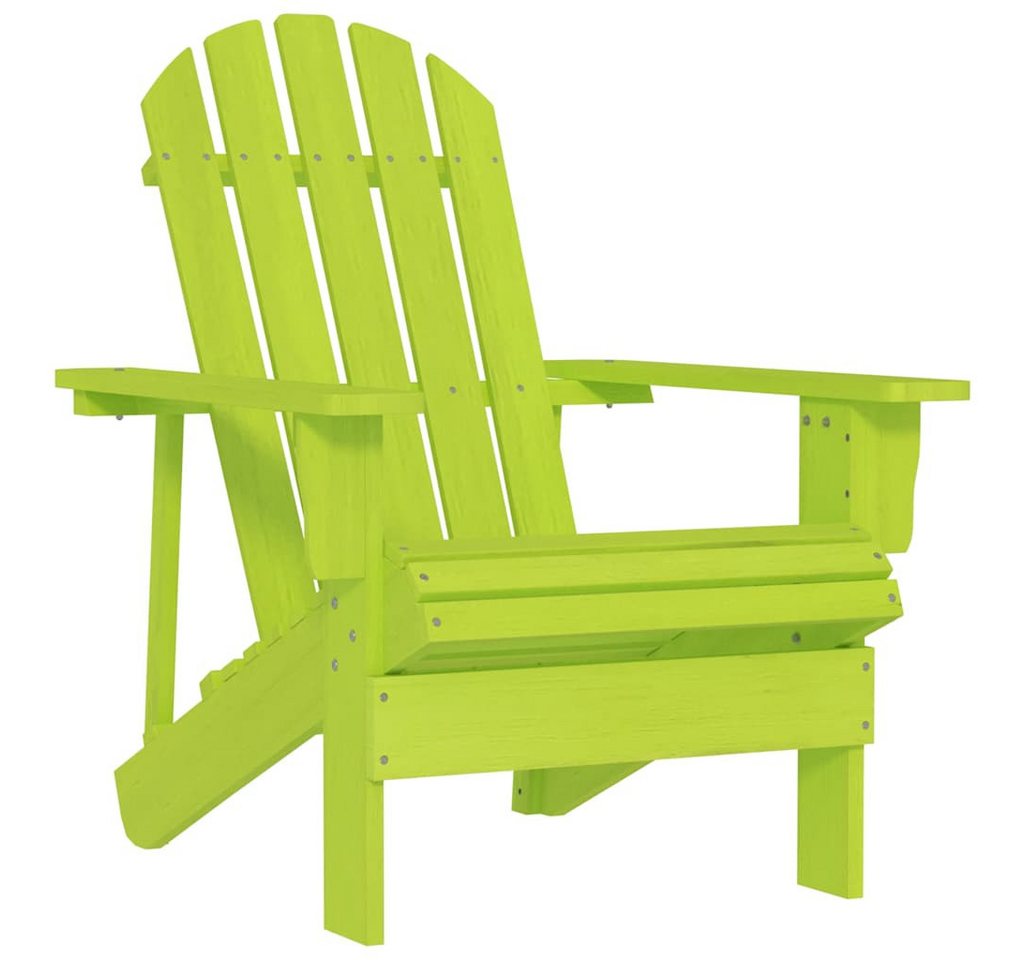 furnicato Gartenstuhl Adirondack Massivholz Grün 69,5 x 86,5 x 89,5 cm (1 St), Witterungsbeständige Sitzbank mit ergonomischer Sitzfläche Bild 2