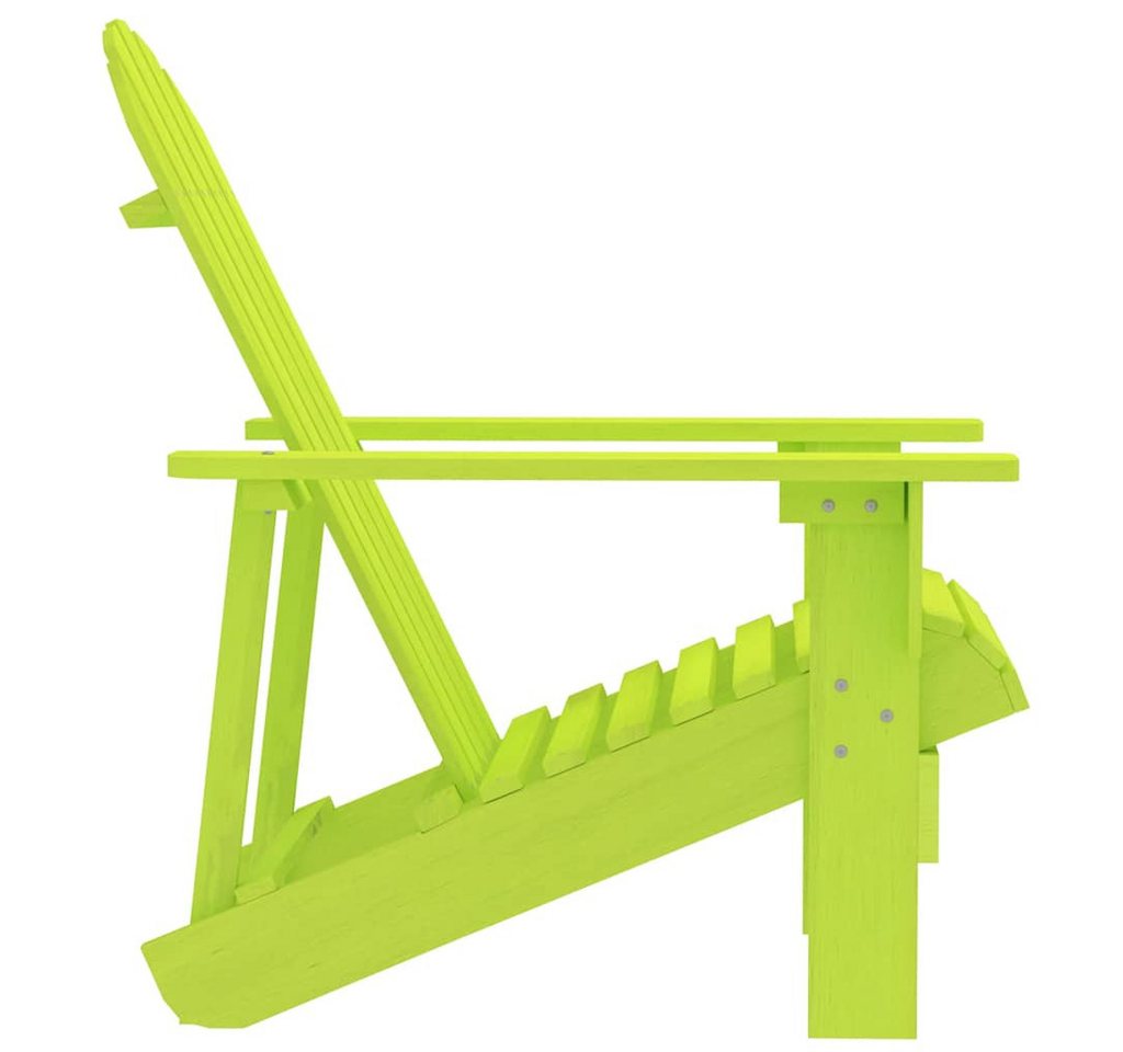 furnicato Gartenstuhl Adirondack Massivholz Grün 69,5 x 86,5 x 89,5 cm (1 St), Witterungsbeständige Sitzbank mit ergonomischer Sitzfläche Bild 3
