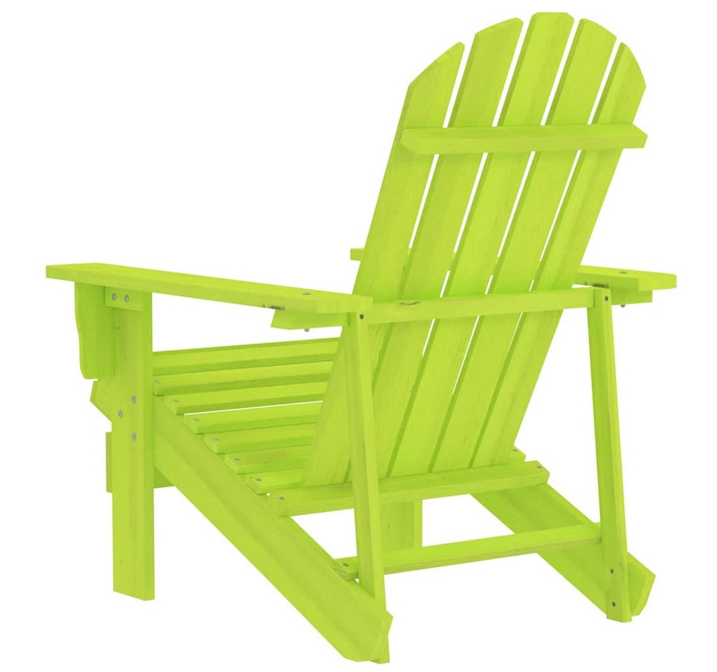 furnicato Gartenstuhl Adirondack Massivholz Grün 69,5 x 86,5 x 89,5 cm (1 St), Witterungsbeständige Sitzbank mit ergonomischer Sitzfläche Bild 4