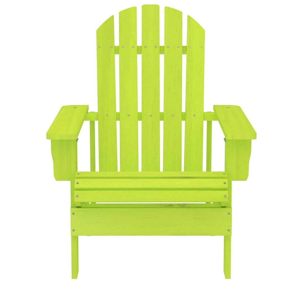 furnicato Gartenstuhl Adirondack Massivholz Grün 69,5 x 86,5 x 89,5 cm (1 St), Witterungsbeständige Sitzbank mit ergonomischer Sitzfläche Bild 5