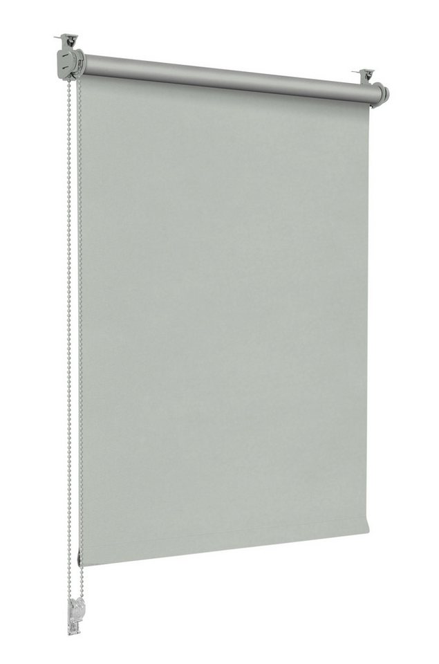 Verdunklungsrollo Seitenzugrollo, Sonello, verdunkelnd, einfach Montage ohne Bohren, freihängend, Klemmfix, 45cm x 100cm Hellgrau Verdunkelungsrollo, Rollos, Sonnenschutz Bild 4