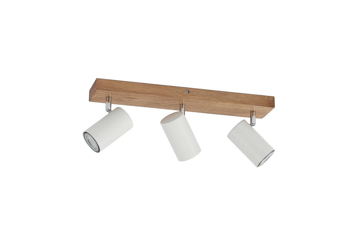 Lindby Deckenstrahler Maniva, Holz IP20, 3 x 8 W LED