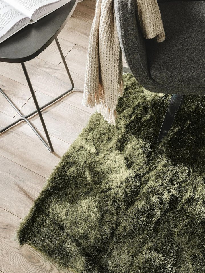 benuta Teppich Whisper, quadratisch, Höhe: 31 mm, Hochflorteppich Wohnzimmer, Schlafzimmer, Esszimmer, Flur, Weich Bild 2