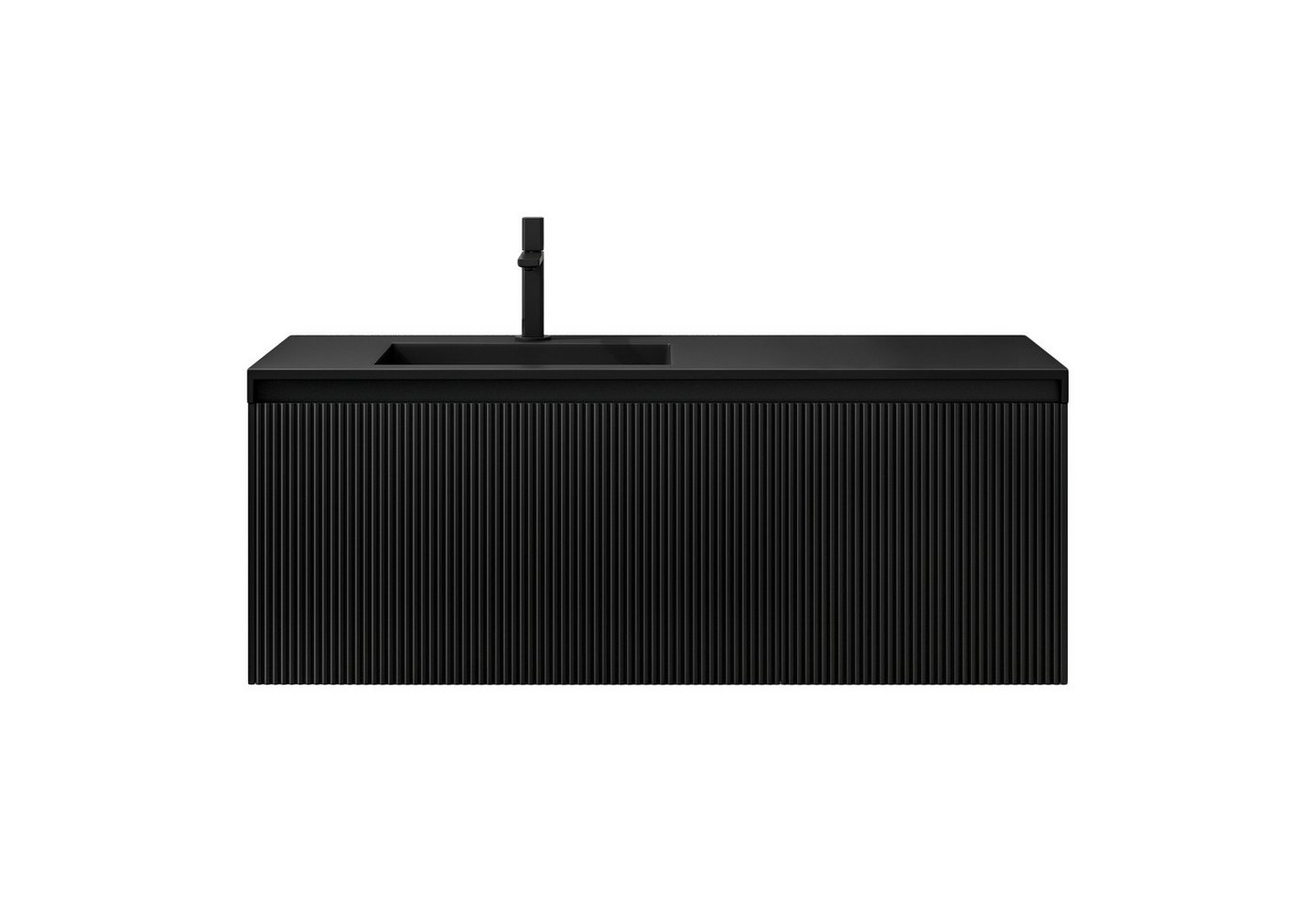 doporro Badmöbel-Set Waschtisch mit unterschrank Badmöbel 120x50x46cm große Schublade Santa, mit hochwertigen lackierten E1 MDF-Platten Bild 2