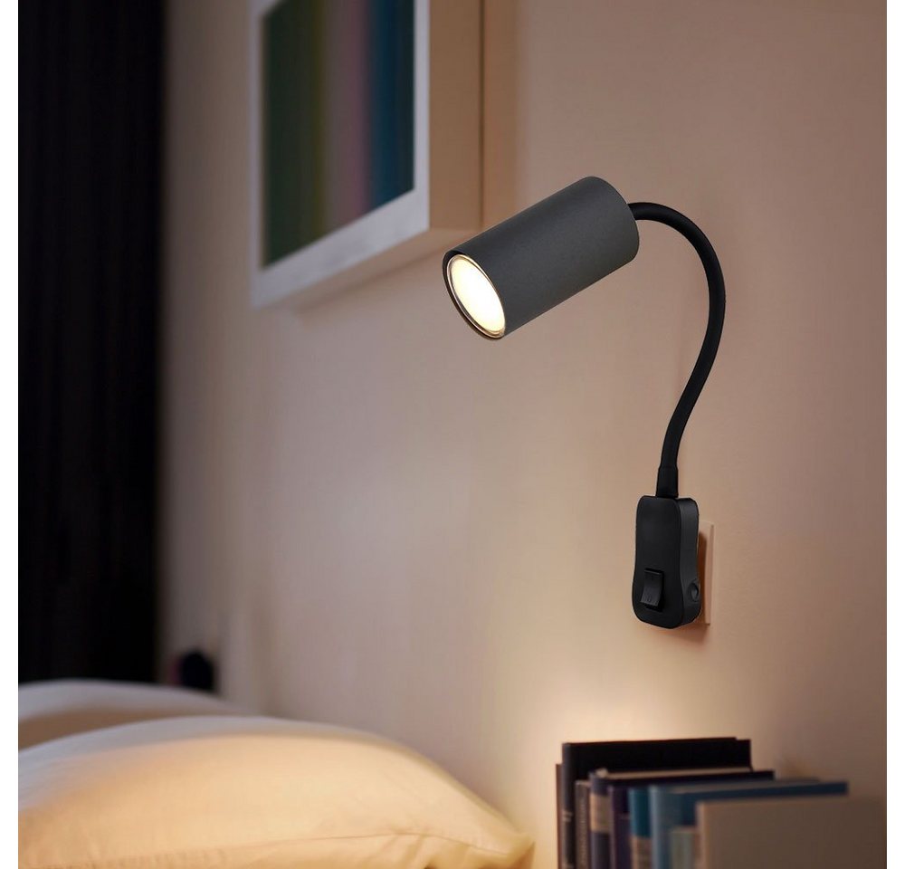 GLOBO LIGHTING Wandleuchte, Leuchtmittel nicht inklusive, Steckerleuchte GU10 Steckdosenlampe mit Schalter Küche Bild 5