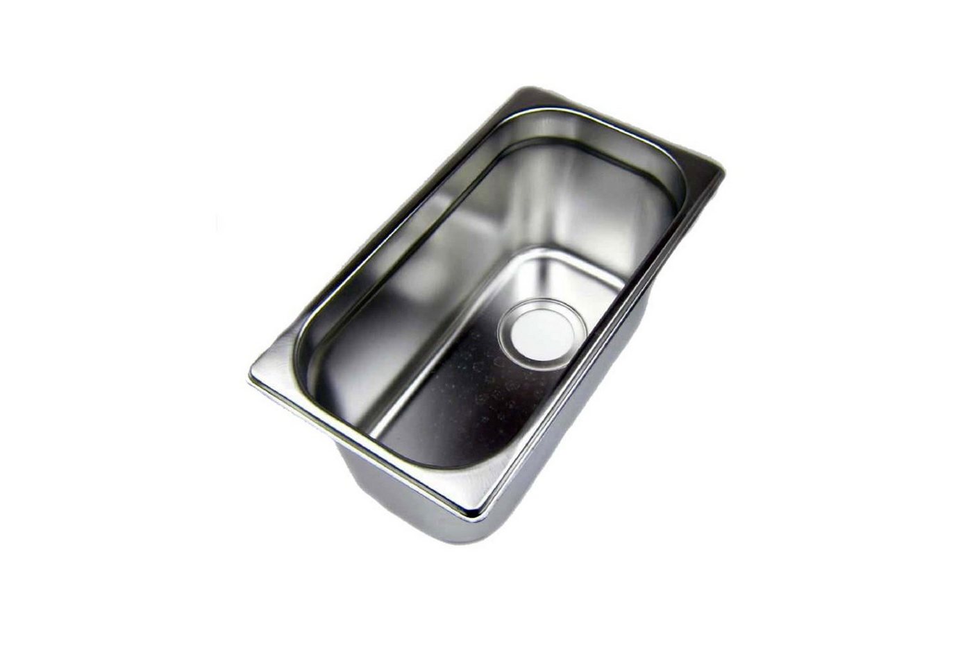 AcMax Einbauwaschbecken Waschbecken Edelstahl Spülbecken Camping Spüle 325x175x150 mit Deckel