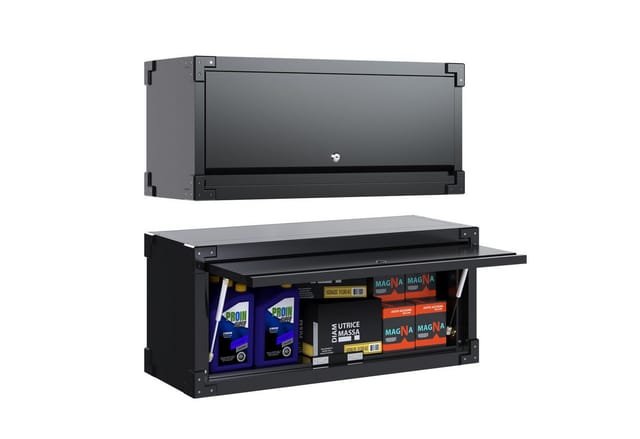 AOBABO Mehrzweckschrank 80 cm breit Metall Hängeschrank mit Aufklapptür für Werkzeuge (1-St) Wandschrank aus Metall, optimal für Garage und Werkstatt
