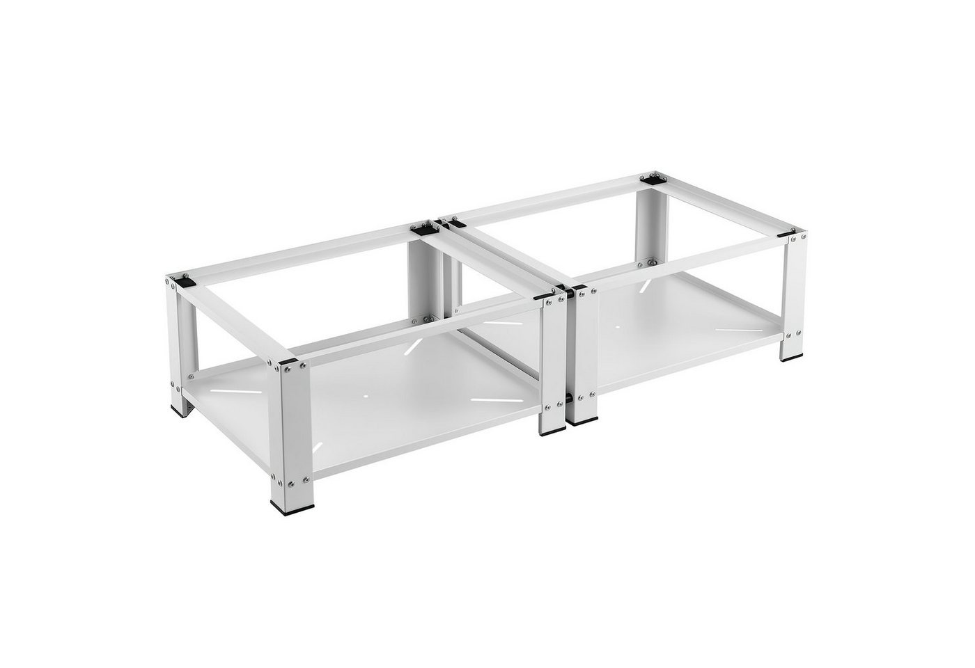 en.casa Waschmaschinenunterschrank »Cremlingen« Waschmaschinen-Sockel Doppelpodest 2x150 kg Weiß Bild 4