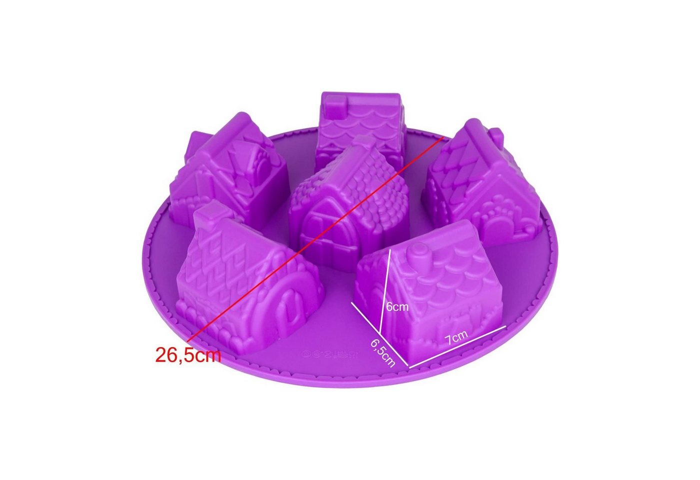 wisefood Silikonform 1-tlg., Silikonform Haus - lila 26.5x26.5x6cm - 1 Form, (1-tlg) Bild 2