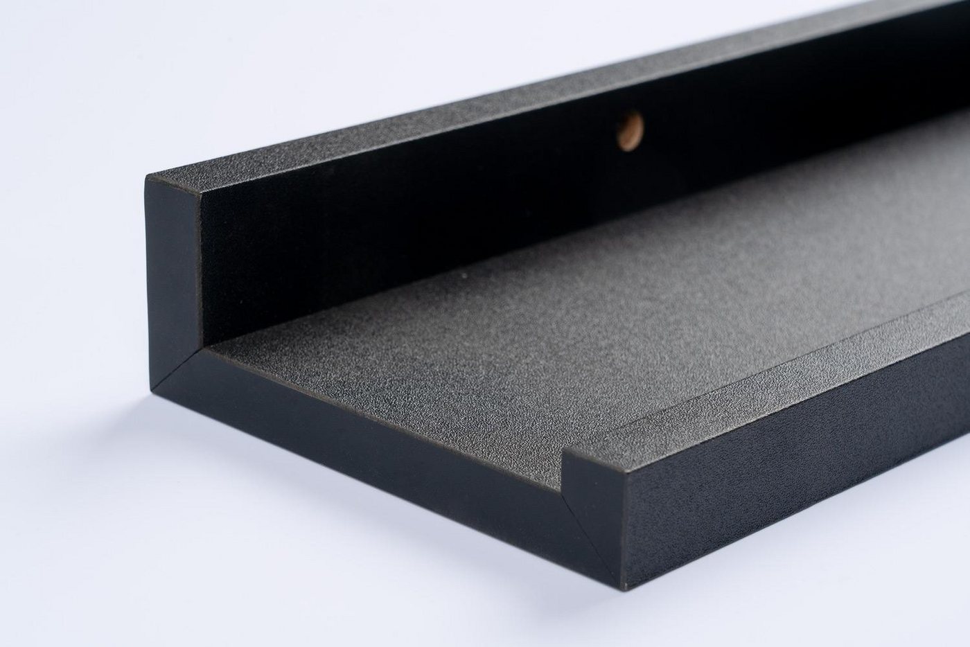 Home4You Wandregal Bilderleiste, Schwarz Matt, PVC, MDF, B 100 x H 10 x T 4 cm Bild 3