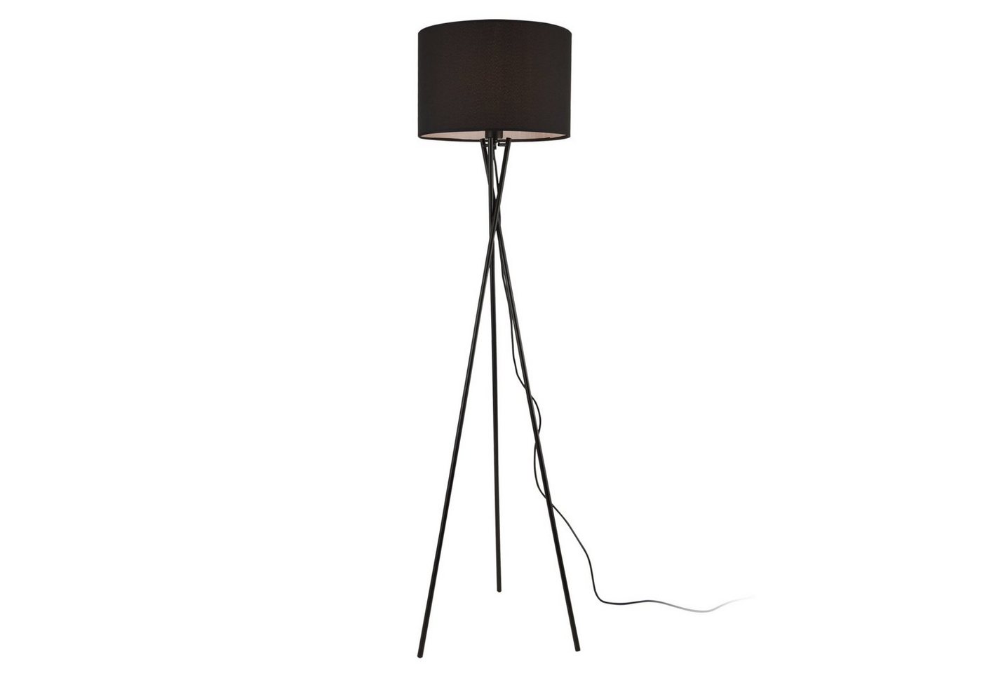 lux.pro Stehlampe, ohne Leuchtmittel, »Grenoble« Stehleuchte 154cm Dreifuß Schwarz Bild 4